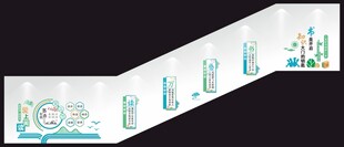 校园楼梯文化墙 图书室2