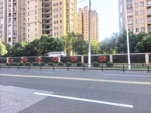 道路花池花箱改造效果图
