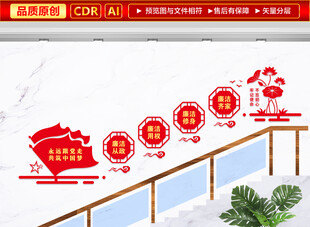 廉洁楼梯文化墙