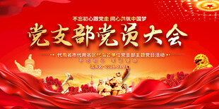 党员大会背景展板