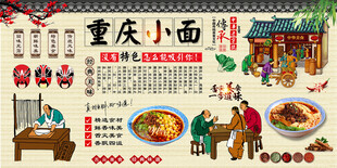 重庆小面背景墙