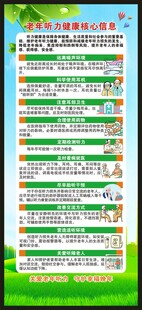 老年听力健康核心信息展架