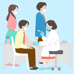 医生给患者打针病毒防疫医疗健康