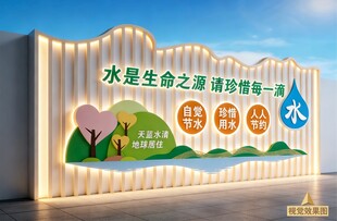 节约珍惜水利资源绿色生态环保雕