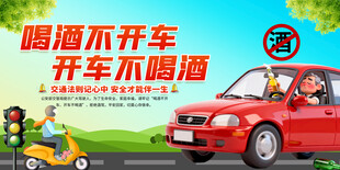 拒绝酒驾交通安全标语展板
