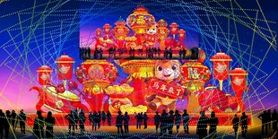传统花灯彩灯效果图