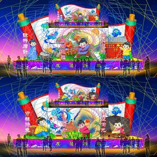 传统花灯彩灯效果图