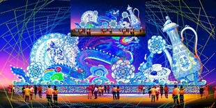 元宵彩灯花灯效果图