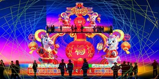 传统花灯彩灯效果图