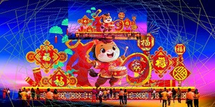 传统花灯彩灯效果图