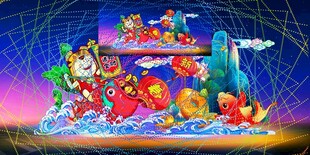 传统花灯彩灯效果图