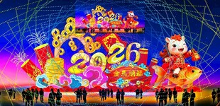 传统花灯彩灯效果图