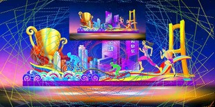 传统花灯彩灯效果图
