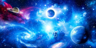 梦幻星空宇宙漩涡外太空星球背景