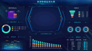 科技感数据可视化界面图片