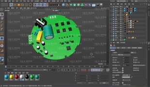 水泵电机控制芯片电路板3D建模