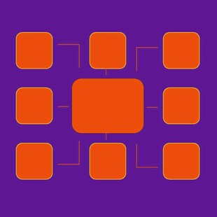 橙色方块连接结构图