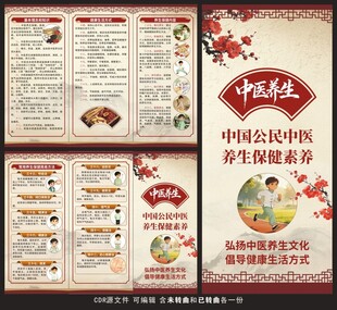 中国公民中医养生保健素养三折页