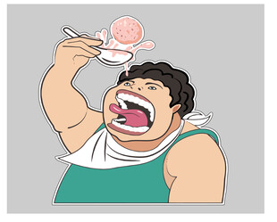 大胃王豪放进食瞬间