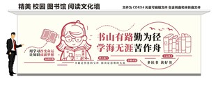读书阅读文化墙