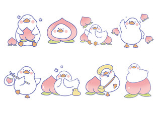 可爱企鹅卡通形象集合