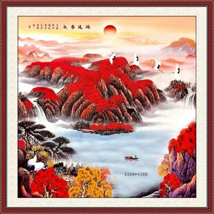 聚宝盆山水画