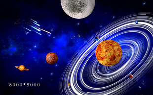 梦幻宇宙行星环绕景象