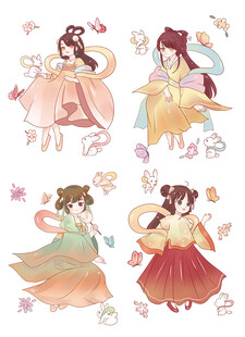 古风仙女插画角色设计