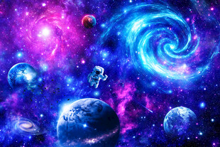 宇宙漩涡银河星空外太空星球背景