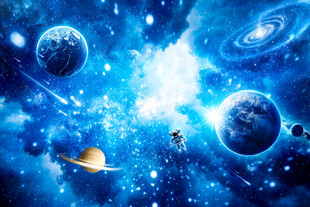 浩瀚宇宙星空外太空星球银河背景