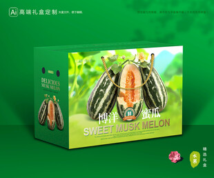 甜瓜包装 博洋蜜瓜礼盒