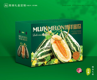 甜瓜包装 博洋蜜瓜礼盒