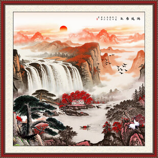 方形山水画