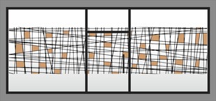抽象几何三联装饰画