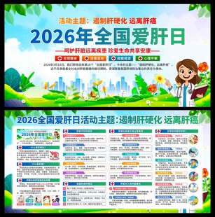 2026年全国爱肝日展板