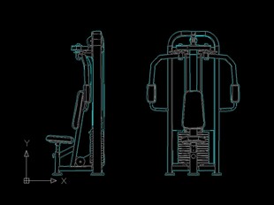力量健身器材立面图纸