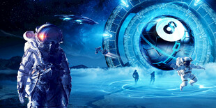 台球厅桌球厅星空科技背景墙