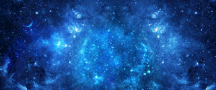 蓝色宇宙星空背景图