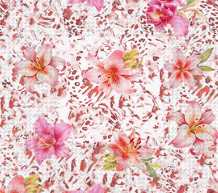 粉色花卉水彩图案背景
