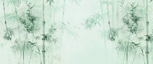 新中式灯箱水墨竹子