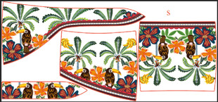 热带风情花卉图案设计