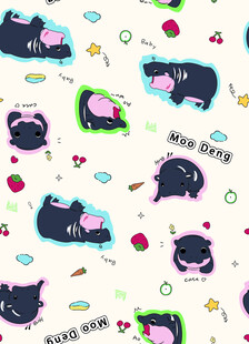 可爱卡通小猪图案背景