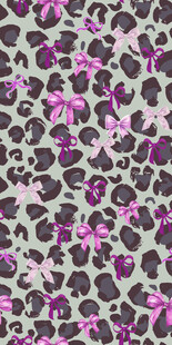 豹纹花卉图案面料