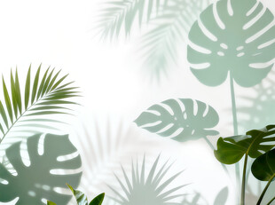 雾气磨砂膜效果绿植贴图