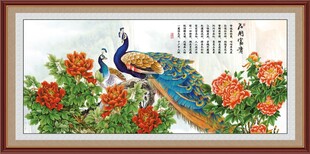 孔雀牡丹图