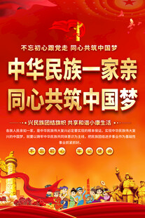 民族团结文化宣传海报