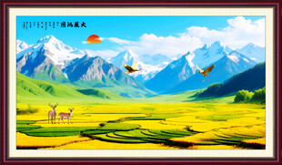 稻田风景画