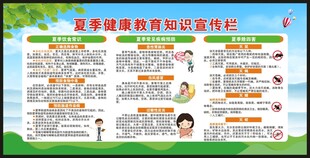 夏季健康教育知识宣传栏