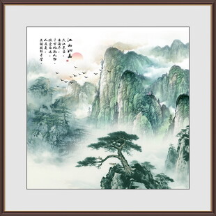 办公室中堂山水画装饰画