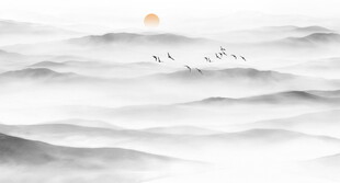 中式山水意境图